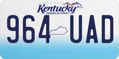 KY license plate 964UAD