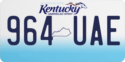 KY license plate 964UAE