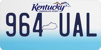 KY license plate 964UAL