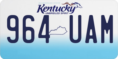 KY license plate 964UAM