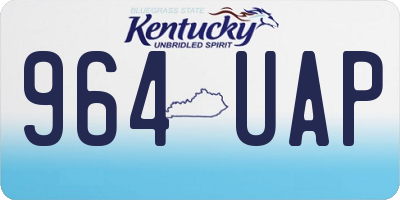 KY license plate 964UAP
