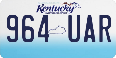 KY license plate 964UAR