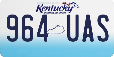 KY license plate 964UAS
