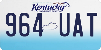 KY license plate 964UAT