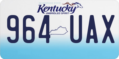KY license plate 964UAX