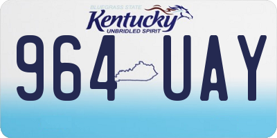 KY license plate 964UAY