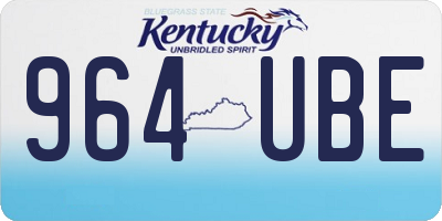 KY license plate 964UBE