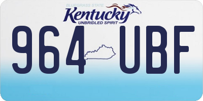 KY license plate 964UBF