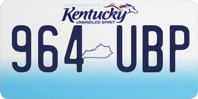 KY license plate 964UBP