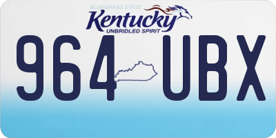 KY license plate 964UBX