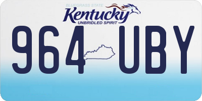 KY license plate 964UBY