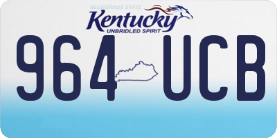 KY license plate 964UCB