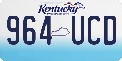 KY license plate 964UCD