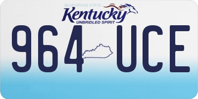 KY license plate 964UCE