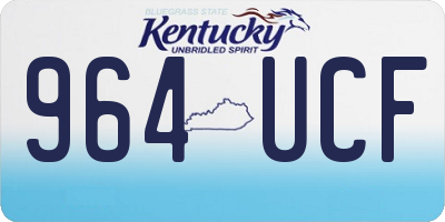 KY license plate 964UCF