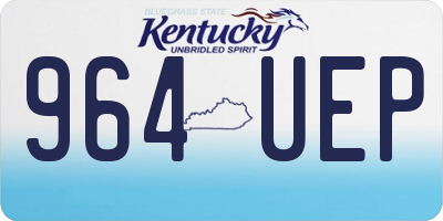 KY license plate 964UEP