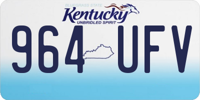 KY license plate 964UFV