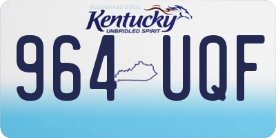 KY license plate 964UQF