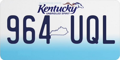 KY license plate 964UQL