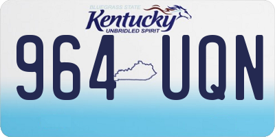 KY license plate 964UQN