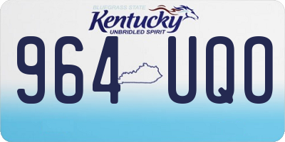 KY license plate 964UQO