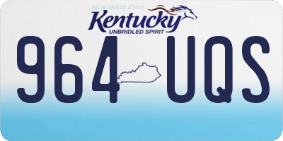 KY license plate 964UQS