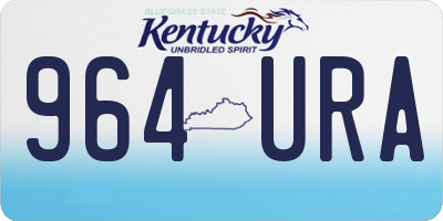 KY license plate 964URA