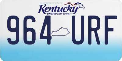 KY license plate 964URF