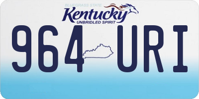 KY license plate 964URI