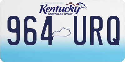 KY license plate 964URQ