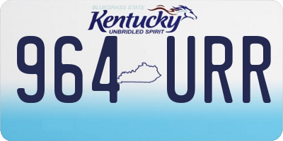 KY license plate 964URR