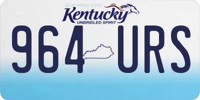 KY license plate 964URS