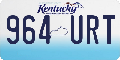 KY license plate 964URT
