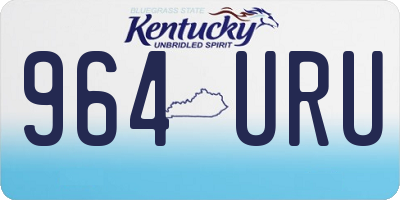 KY license plate 964URU
