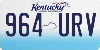 KY license plate 964URV