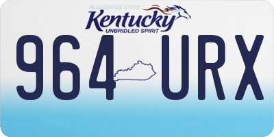 KY license plate 964URX