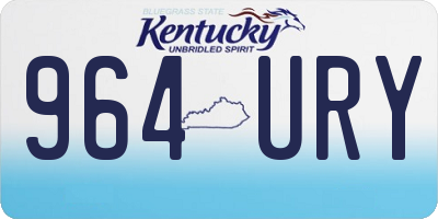 KY license plate 964URY