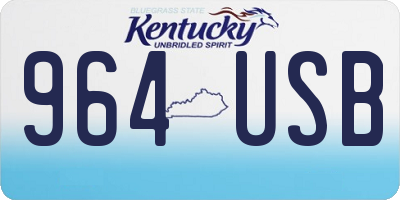 KY license plate 964USB