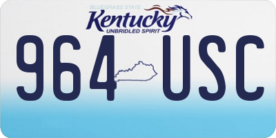 KY license plate 964USC