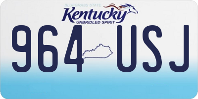 KY license plate 964USJ