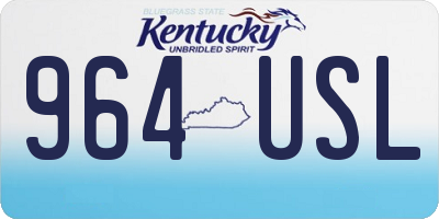 KY license plate 964USL