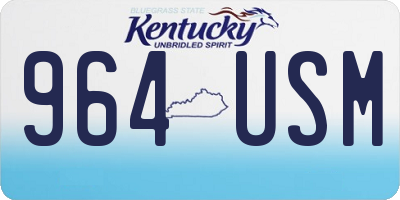 KY license plate 964USM