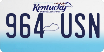 KY license plate 964USN