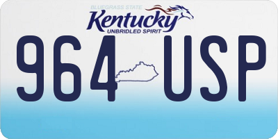 KY license plate 964USP