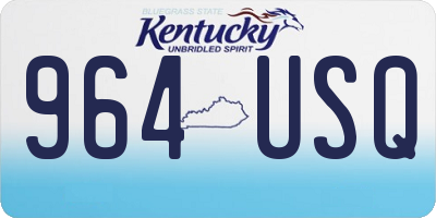 KY license plate 964USQ