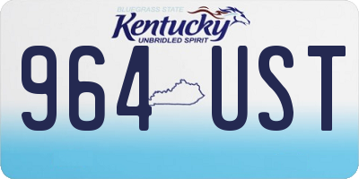 KY license plate 964UST