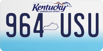 KY license plate 964USU