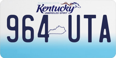 KY license plate 964UTA