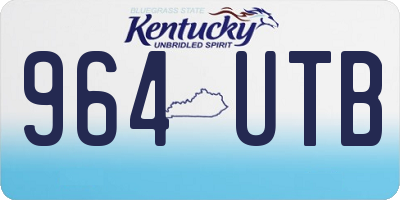 KY license plate 964UTB