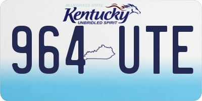 KY license plate 964UTE